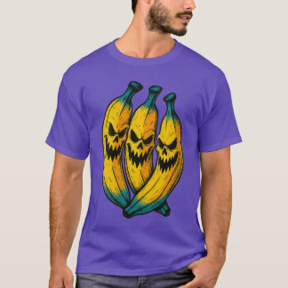 Camiseta Womens Spooky Bananas Tropical Fruit Summer Hallow