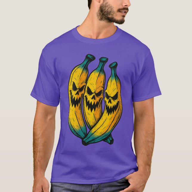 Camiseta Womens Spooky Bananas Tropical Fruit Summer Hallow (Anverso)