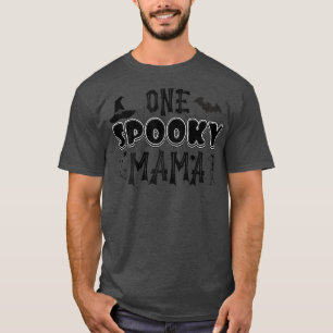 Camiseta Womens Spooky Mama Halloween Witch One Spooky Mama