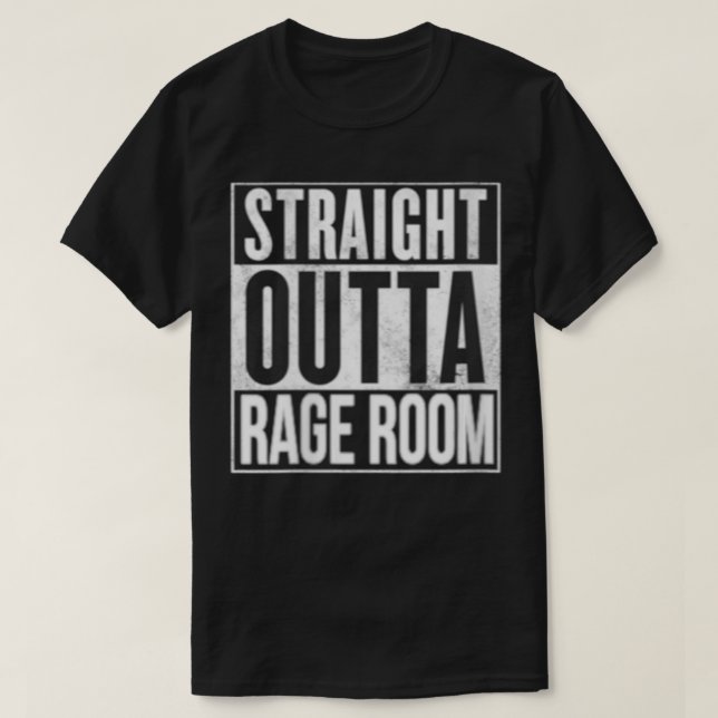 Camiseta Womens Straight Outta Rage Room Smash Therapy VNec (Diseño del anverso)