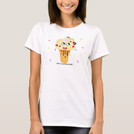 Camiseta Womens T-Shirt Creamy Dreamies ADD A TOPPING ADDIE