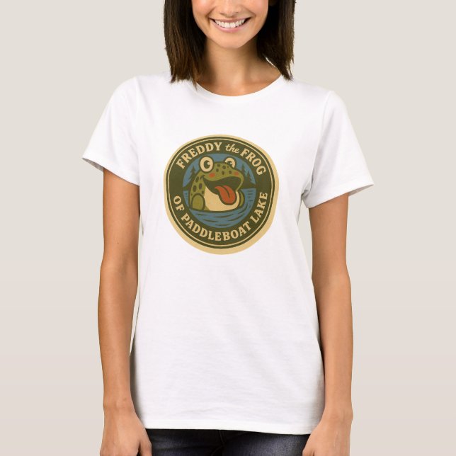 Camiseta Women's Tee Freddy the Frog on Paddleboat Lake (Anverso)
