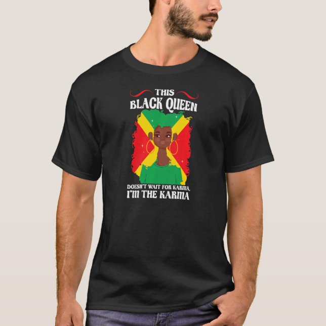 Camiseta Womens This Black Queen I'm the karma Black Queen  (Anverso)