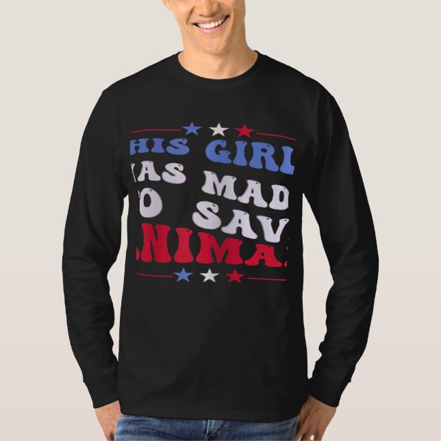 Camiseta Womens This Girl Was Made To Save Animals veterina (Anverso)