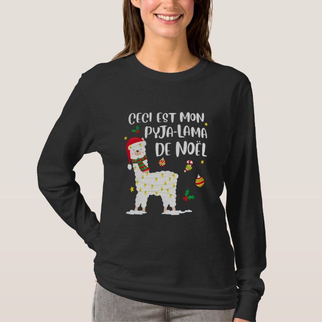 Camiseta Womens This Is My Llama Christmas Pyjamas For (Anverso)