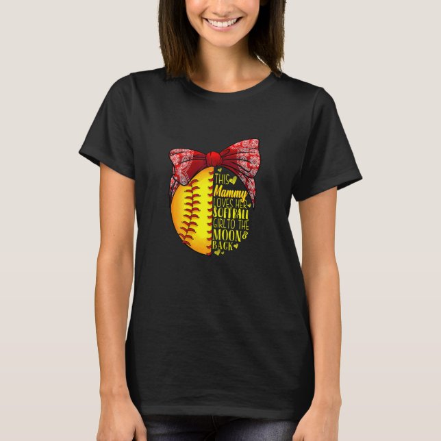Camiseta Womens This Mammy Loves Her Softball Girl Softball (Anverso)