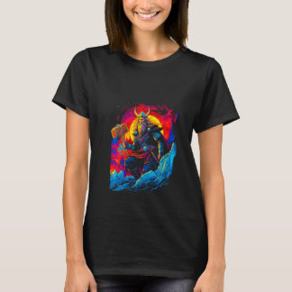 Camiseta Womens Thorr Mjolnir God Thunder Lightning Norse M