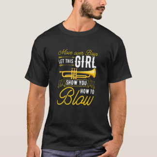 Camiseta Womens Trumpet Jazz Music Move over Boys