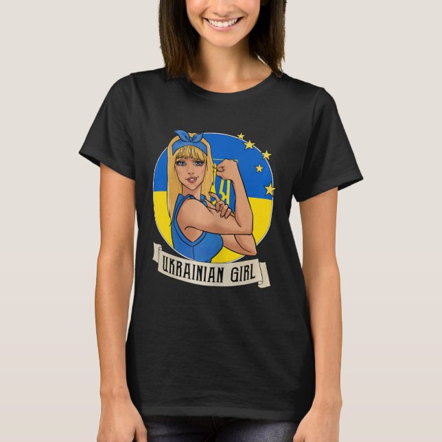 Camiseta Womens Ukrainian Girl Ukraine Flag Merchandise Ukr (Anverso)