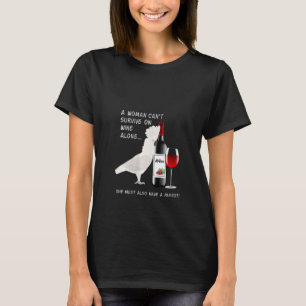 Camiseta Womens Umbrella Cockatoo Parrot Wine Lodge Drinki
