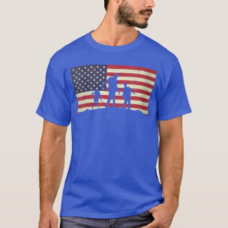 Camiseta Womens USA American Flag Distressed Halloween Zomb