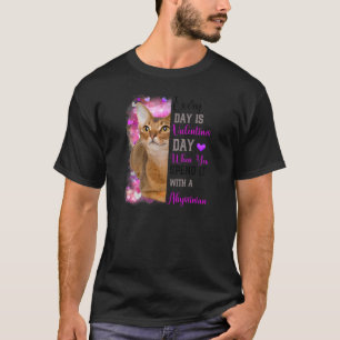 Camiseta Womens Valentines Day Abyssinian Cat Mama Mother F