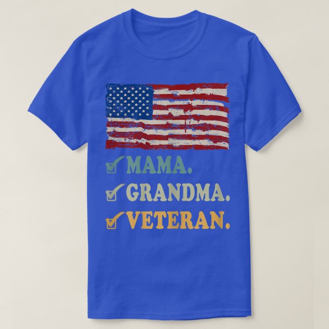 Camiseta Womens Veterans Recognition Day Blessed Nana First (Diseño del anverso)
