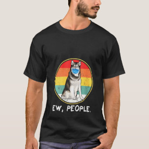 Camiseta Womens Vintage Ew People Alaskan Malamute Dog Wear