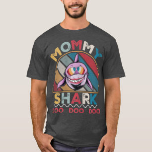 Camiseta Womens Vintage Mommy Shark Tshirt gift for Womens