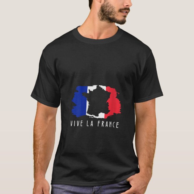 Camiseta Womens Vive la france French Flag Bastille Day 202 (Anverso)