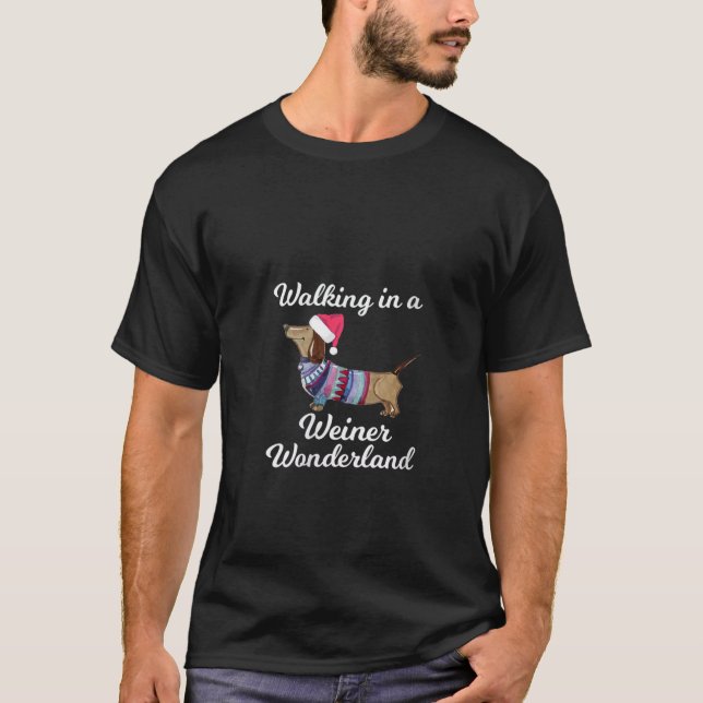 Camiseta Womens Walking in a Weiner Wonderland Christmas Do (Anverso)