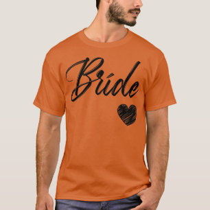 Camiseta Womens White Bride Fiance Wedding Honeymoon Bachel