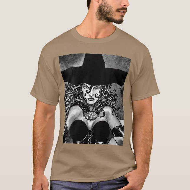 Camiseta Womens WICKED WITCH GOTH GIRL HORROR Witchcraft Il (Anverso)