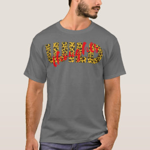 Camiseta Womens WILD Thoughts Leopard Cheetah Print Red