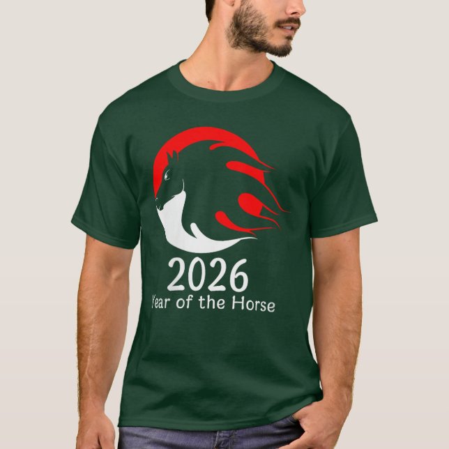 Camiseta Womens Year ofhe Horse 2026 Fire Horse Chinese Zod (Anverso)