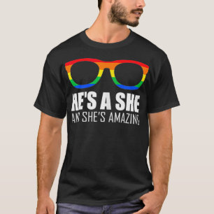 Camiseta Womes Hes a ella y ella asombrosa Sorpresa para