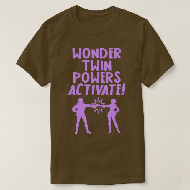 CAMISETA WONDER TWINS (Diseño del anverso)