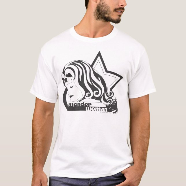 Camiseta Wonder Woman B&W Star (Anverso)