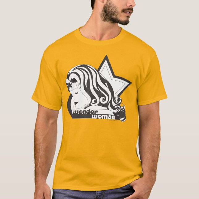 Camiseta Wonder Woman B&W Star (Anverso)