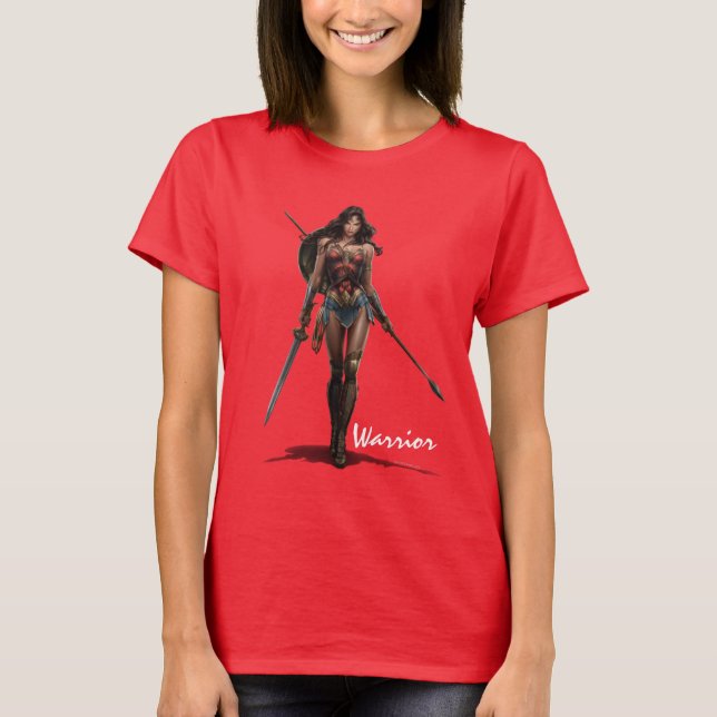 Camiseta Wonder Woman Battle Ready Comic Art (Anverso)