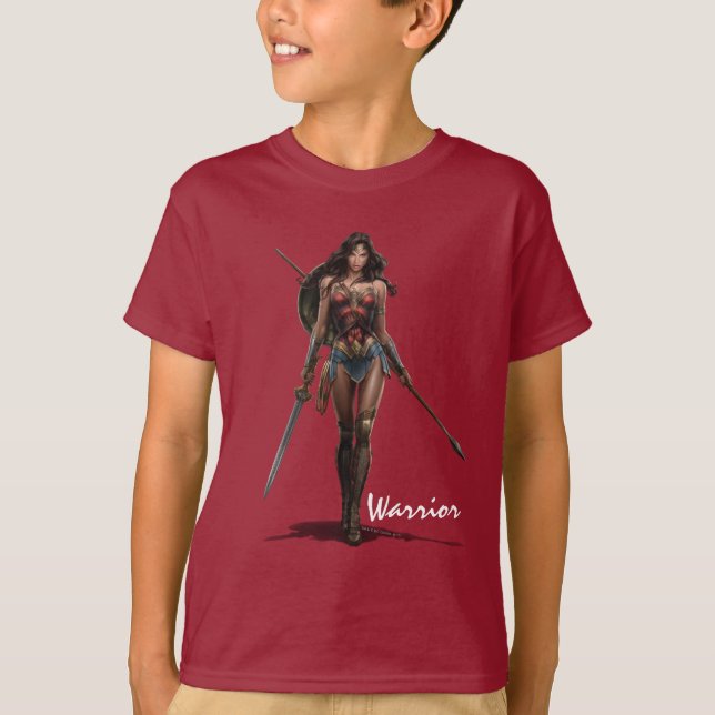 Camiseta Wonder Woman Battle Ready Comic Art (Anverso)