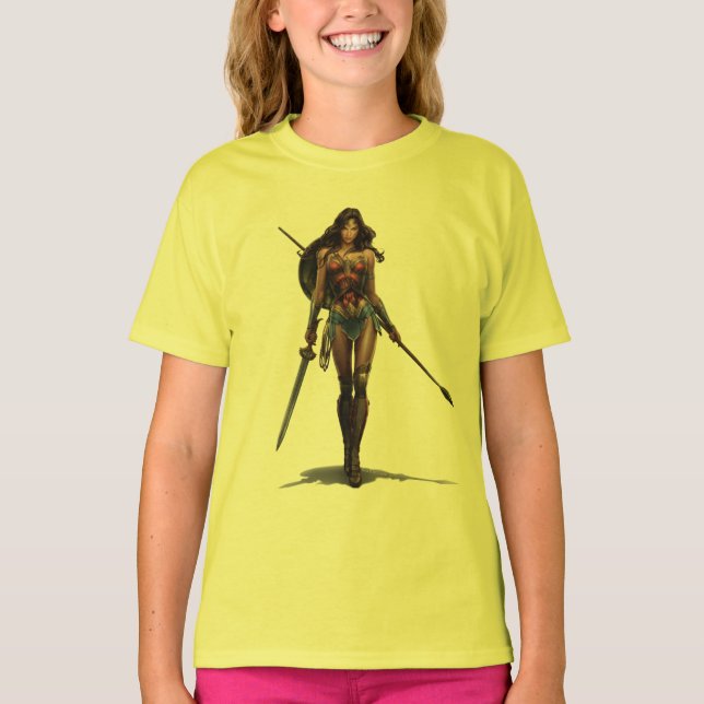 Camiseta Wonder Woman Battle-Ready Comic Art (Anverso)