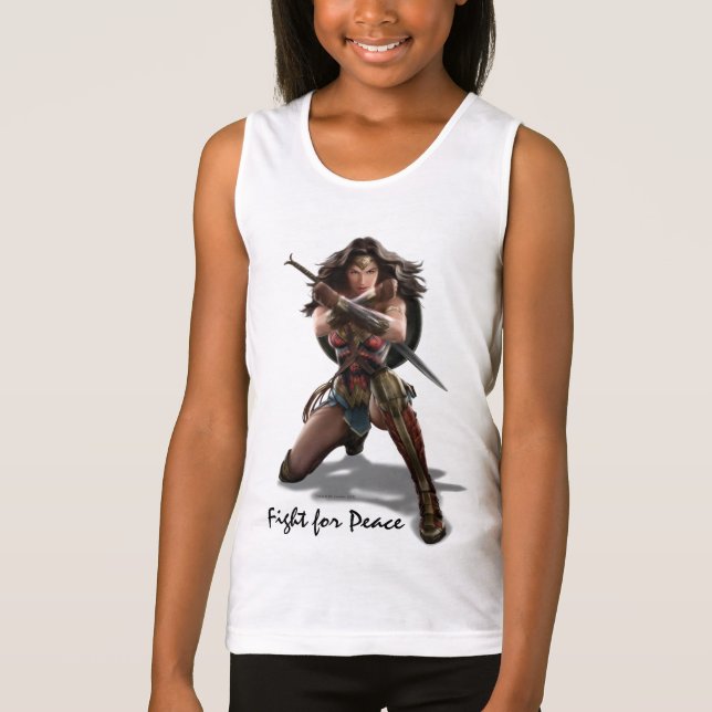 Camiseta Wonder Woman Blocking With Bracelets (Anverso)