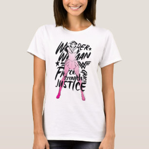 Camiseta Wonder Woman Brush Typography Art