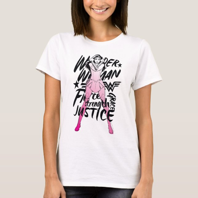 Camiseta Wonder Woman Brush Typography Art (Anverso)