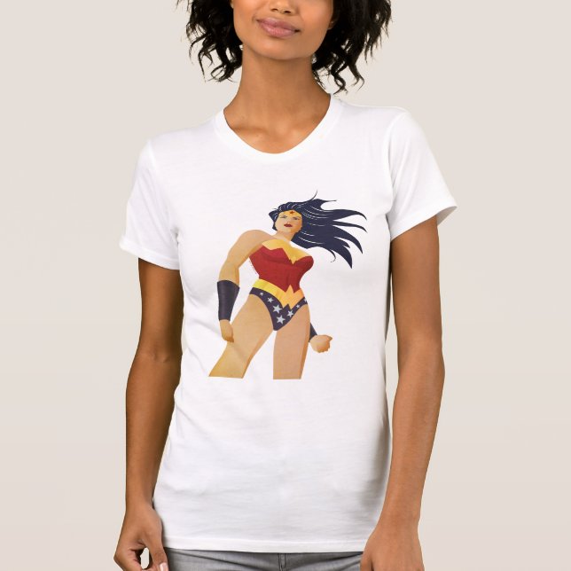 Camiseta Wonder Woman Retro City Sunburst (Anverso)