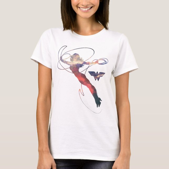 Camiseta Wonder Woman Sunset Sky Silhouette (Anverso)