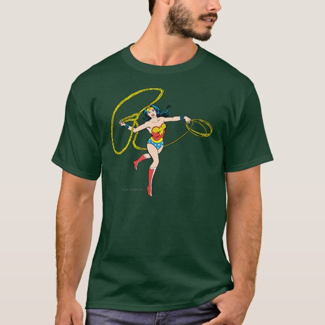 Camiseta Wonder Woman Swinging Lasso (Anverso)