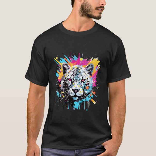 Camiseta Wonder World Wildlife Wonder de Snow Leopard Anima (Anverso)