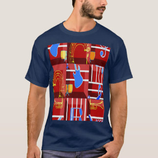 Camiseta Wonderful Music Blue Summer Vibes Geometric Romant
