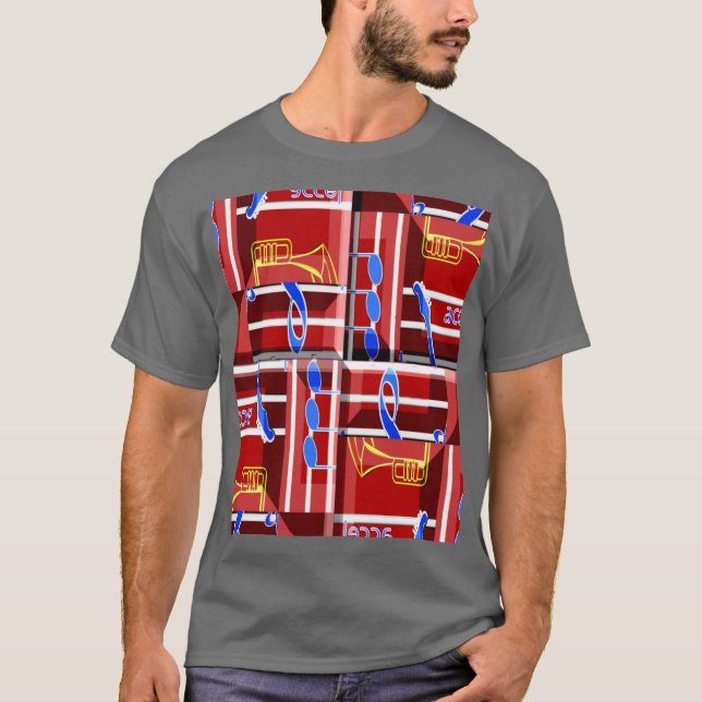 Camiseta Wonderful Music Blue Summer Vibes Geometric Romant (Anverso)