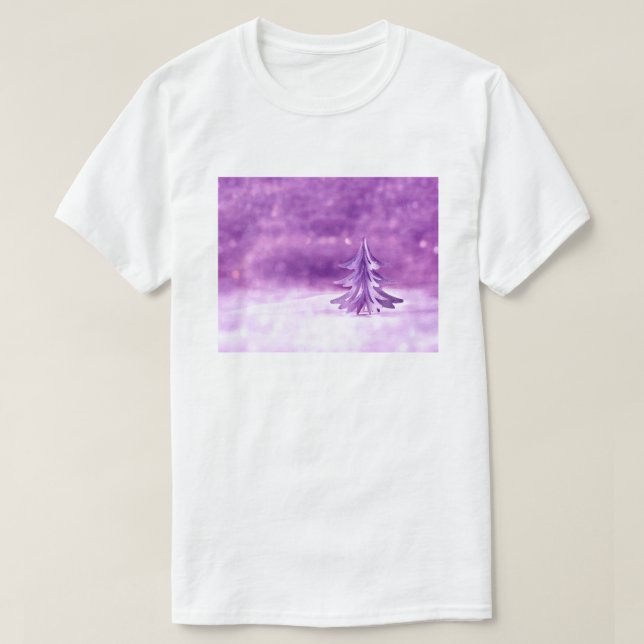 Camiseta Wonderland Navidades morados (Diseño del anverso)