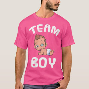 Camiseta Wong Gender Reveal Team Boy For Baby Shower Fiesta