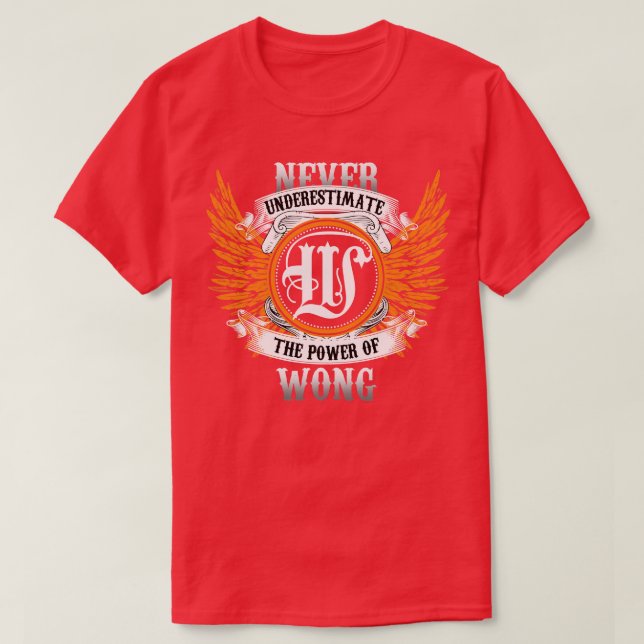 Camiseta Wong Name Shirt Nunca Subestima El Poder De W (Diseño del anverso)