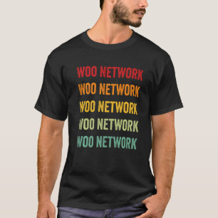 Camiseta Woo Network Crypto Rainbow Text