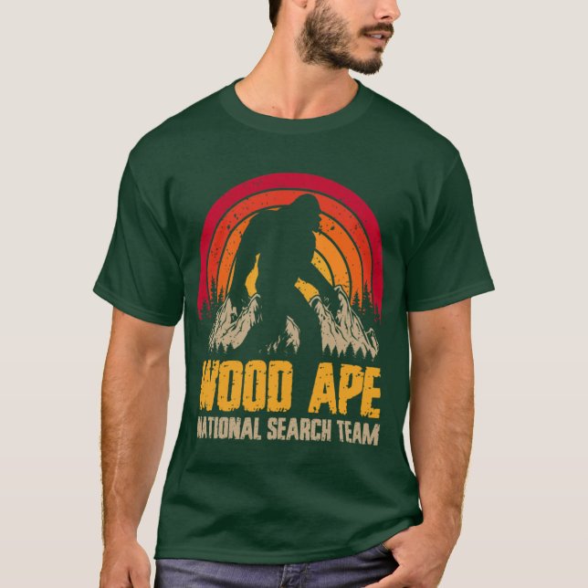 Camiseta Wood Ape National Search Team Sasquatch (Anverso)