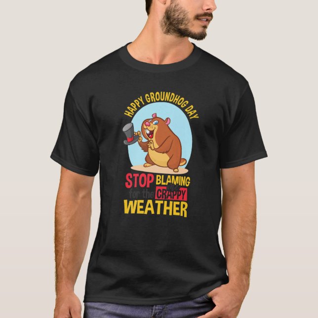 Camiseta Woodchuck Happy Groundhog Day (Anverso)