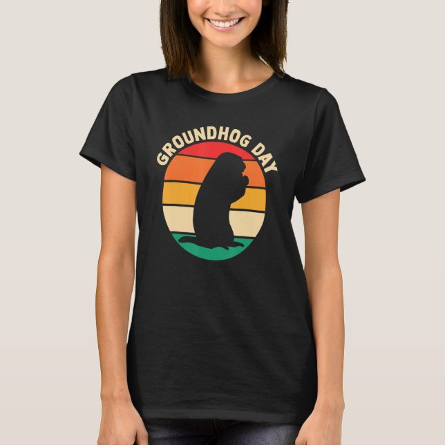 Camiseta Woodchuck Rodent  Groundhog Whisperer  Retro Groun (Anverso)