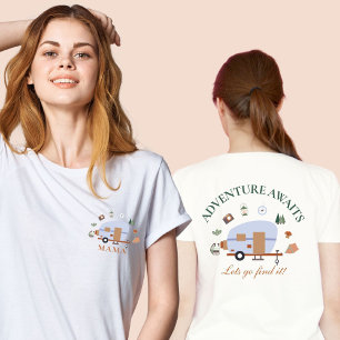 Camiseta Woodland Adventure espera el campamento Mama