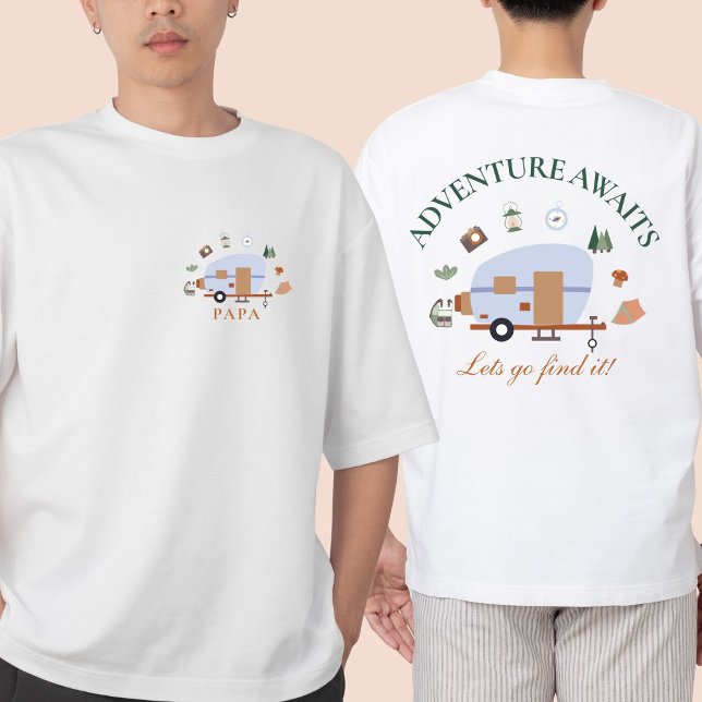 Camiseta Woodland Adventure espera el camping PAPA (Subido por el creador)